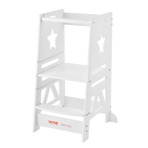 Scaun de invatare pentru copii VEVOR MG-005, ajustabil pe 3 niveluri, 350 lbs, alb