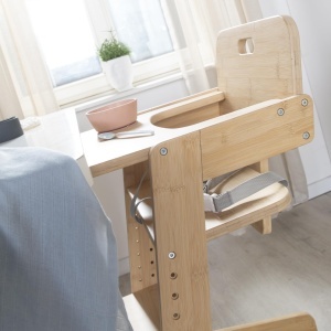 Scaun de masa Babyhochstuhl Nature Up - Bambus FSC, Abatabil, 70 kg - Img 6