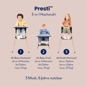 Scaun de masa Graco Presti, 3 moduri, greutate 4.7 kg, culoare Charcoal - Img 3