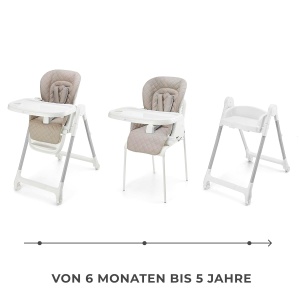 Scaun de masa Kinderkraft TULO 3-in-1, Bej, 5 inaltimi, 3 pozitii spatar - Img 2