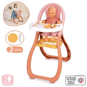Scaun de masa pentru papusi Smoby Baby Nurse, accesorii incluse, pentru papusi de pana la 42 cm - Img 2