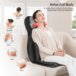 Scaun de Masaj Snailax, Shiatsu cu Functie de Incalzire, 8 Zone de Masaj - Img 3