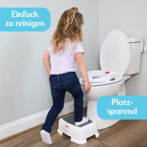 Scaun de sprijin Fisher-Price, rampa antiderapanta, design usor, alb - Img 4