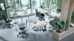 Scaun ergonomic Leitz Ergo 65780095 inaltime reglabila 46-59 cm cu roti negru - Img 2