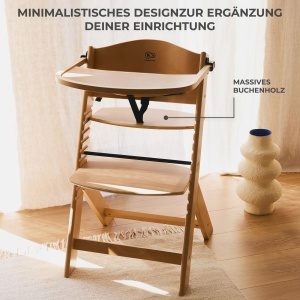 Scaun inalt Kinderkraft ENOCK, multifunctional, din lemn de fag, ajustabil - Img 9