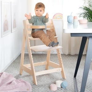 Scaun inalt pentru copii roba Sit Up III din lemn natur reglabil pana la 50 kg - Img 3