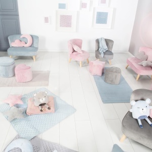Scaun pentru copii Roba Lil Sofa - Hocker in forma de stea, culoare mauve, 24 cm - Img 5