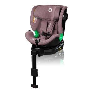 Scaun pentru copil pivotant LIONELO HARMONY I-SIZE 360deg pentru copii de la 40-150 cm, montare cu ISOFIX + stabilizare picior, reglare tetiera si spatar, insertie de reducere Dri-Seat - Img 2