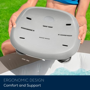 Scaun pentru spa Bestway LAY-Z-SPA Xtras 40,8 x 31,5 x 20 cm, Gri - Img 2