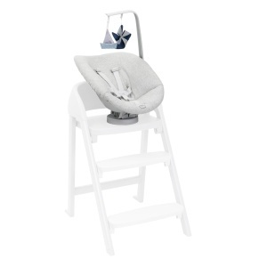 Scaun Wippe Crescendo Chicco, 2 pozitii de inclinare, Bio-bumbac, gri