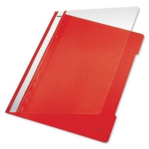 Schnellhefter Leitz A4, 25 bucati, 60 foi, reciclat, rosu - Img 4
