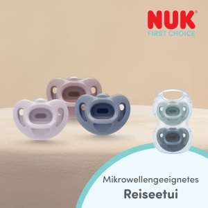Schnuller NUK First Choice Soft 0-6 luni 100 silicon verdealbastru set 2 bucati - Img 6