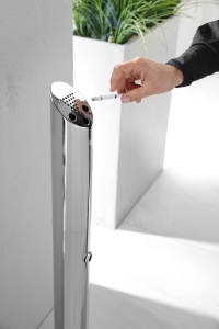 Scrumiera Hendi 440223 model coloana otel inoxidabil design robust - Img 3