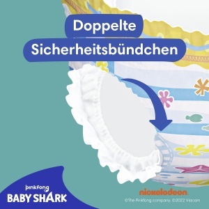 Scutece de inot Pampers Splashers Baby Shark 4-5, 11 buc, 9kg-15kg - Img 5