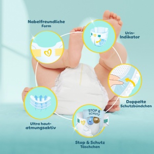 Scutece Pampers Premium Protection, Marimea 2, 4-8 kg, 10 bucati, cu servetele umede - Img 5