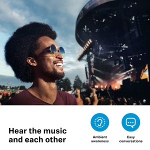 Sennheiser SoundCasti de protectie auditiva Protex - Protectie auditiva reutilizabila cu doua filtre active alternative - Sunet de inalta fidelitate la un volum sigur - Negru - Img 5