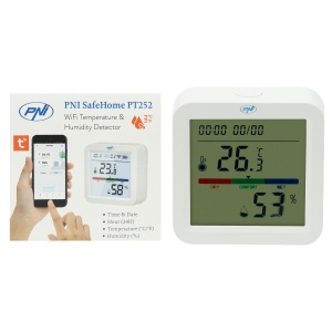 Senzor de temperatura si umiditate PNI SafeHome PT252, WLAN, aplicatie smart, 80C - Img 7