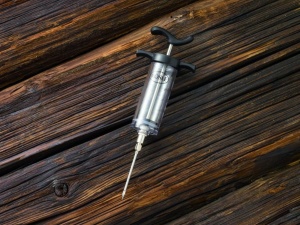 Seringa de marinare ROSLE seringa de inalta calitate pentru marinata de carne de 50 ml aroma intensa otel inoxidabil 1810 polipropilena PP lungime 225 - Img 2