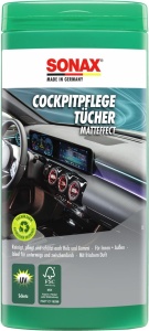 Servetele umede SONAX CockpitPflege, 25 bucati, efect mat, cu protectie UV