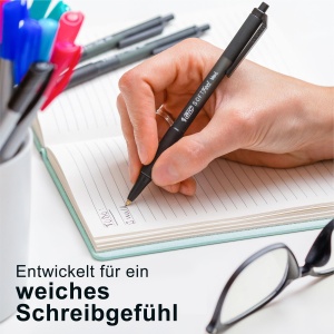 Set 12 Pixuri BIC Soft Feel Clic Grip, Negru, Strichstarke 1 mm - Img 3