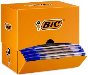 Set 150 Stilouri BIC Cristal Original, Culoare Albastra, Tip 1.0 mm