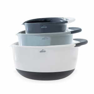 Set 3 Boluri Lacor 60054, Polypropylen, Stapelabile, Gri, Capacitate 1.4L - 4.7L
