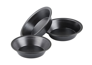 Set 3 forme pentru pizza si prajituri Dr Oetker O10 cm antiaderente negru