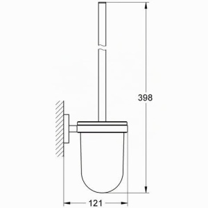 Set 3-in-1 pentru WC GROHE Essentials, montare rapida, cu suport prosoape - Img 5