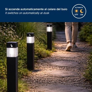 Set 3 Lanterne Solare BEPER P207ILO030 pentru Gradina, IP44, Autonomie 8 Ore - Img 5