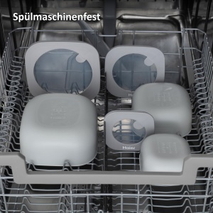 Set 3 recipiente alimentare hermetice Haier, 450-1900 cm, gri - Img 6