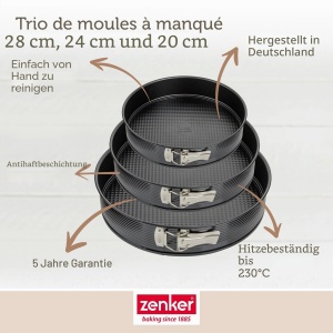 Set 3 Tavi Rotunde Zenker 20cm, 24cm, 28cm cu Antiaderent - Img 2