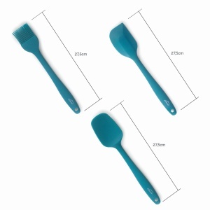 Set 3 ustensile de bucatarie Lacor Ocean 64452 silicon BPA-free rezistent la temperaturi inalte - Img 2