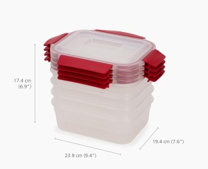 Set 4 cutii depozitare Joseph Joseph Nest Lock 11L design compact etanse BPA-free - Img 5