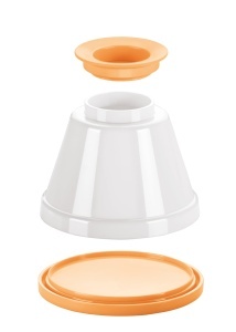 Set 4 forme Panna Cotta Tescoma cu capac, 150ml, plastic durabil - Img 3