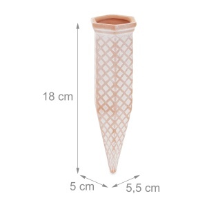 Set 4 Ghicitori de Udat Relaxdays pentru Flori, Terracotta, pentru Sticle PET de 1.5L - Img 4