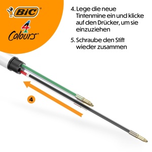 Set 5 Stilouri BIC 4 Culori Shine, Metalice, Diverse Culori - Img 7