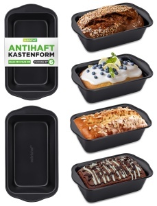 Set 6 Tavi pentru Paine NutriChef din Karbonstahl, Antihaft, 29.5x15.2 cm