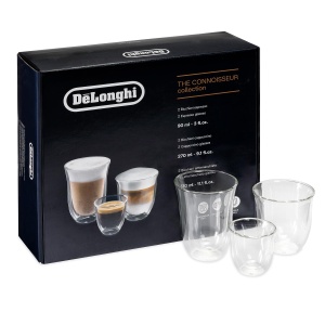 Set 6 Termoglasuri DeLonghi DLSC302, Borosilikat, 1 litru, Transparent