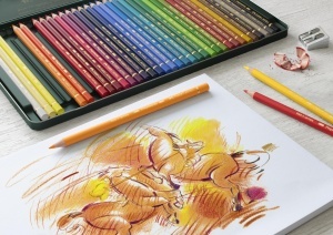 Set 60 Creioane Colorate Faber-Castell Polychromos cu Mina de 3,8 mm, Metalletui - Img 7