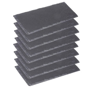 Set 8 Placi Servire din Ardezie Westmark, 30 x 10 cm, Culoare Anthrazit
