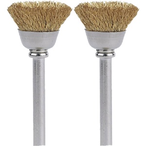Set accesorii Dremel 536 - 2 perii din alama 13mm pentru curatare si degrosare