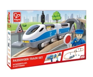Set accesorii Hape pentru trenulete din lemn cu figurine si semne de circulatie pentru copii 3 ani - Img 5