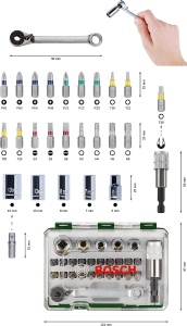 Set Bosch 27 Piese Bituri si Racheta - Codare Colorata Quick-Change Compact - Img 3