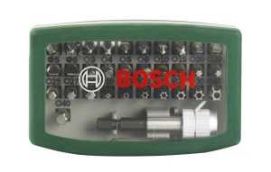 Set Bosch 32 Piese Bituri pentru Surubelnite si Masini de Gaurit Codare Colorata Magnet Universal - Img 2