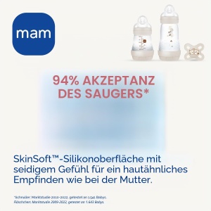 Set Cadou pentru Nou-Nascuti MAM, 2 Sticle Anti-Colici (130 ml si 260 ml), Albastru - Img 4