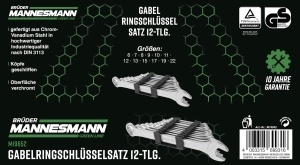 Set chei combinate Bruder Mannesmann 12 piese 6-22 mm otel crom-vanadiu garantie 10 ani - Img 6