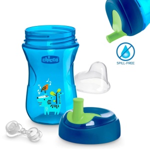 Set Chicco Baby Geschirr pentru hranirea bebelusului 12 luni albastru BPA Free - Img 3