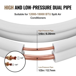 Set conducte VEVOR Mini-Split JSY-SS-SKU4 cupru 50 ft izolatie tripla - Img 3