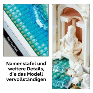 Set Constructie LEGO Architecture Trevi-Brunnen 21062, 1880 piese, model detaliat - Img 6