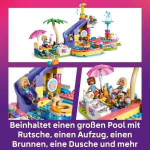 Set Constructie LEGO Friends - Zi Distractiva la Aquapark, 278 Piese, 2 Figurine - Img 3